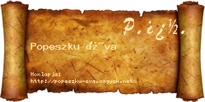 Popeszku Éva névjegykártya