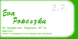 eva popeszku business card